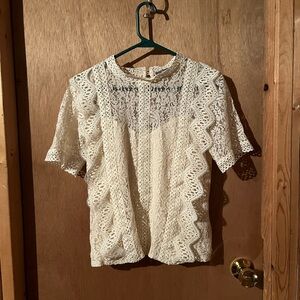 Elegant Lace Blouse in Cream